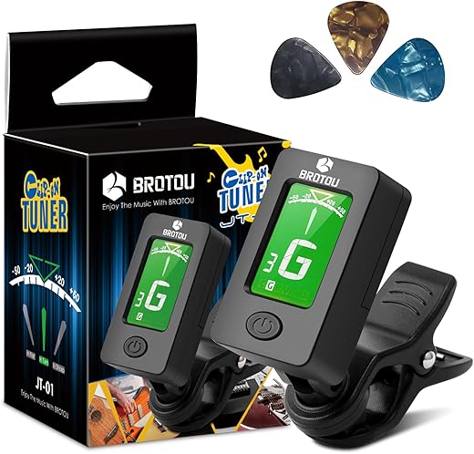 BROTOU Guitar Tuner Clip On With Capo