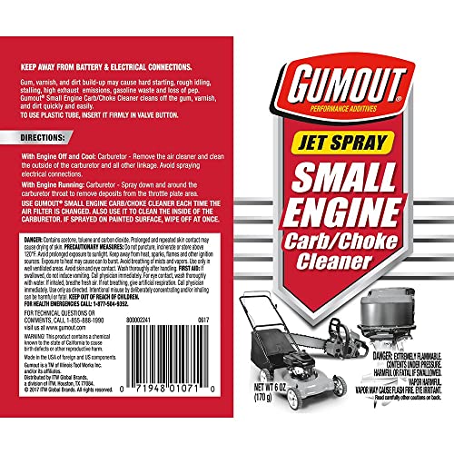 Gumout Small Engine Carb And Choke Cleaner, 800002241 - Image 2
