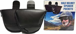 The Helmet Shop Half Helmet Speaker Pouch Pockets