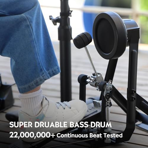 HAMPBACK MK-0 PRO Electric Drum Set With 7'' Mesh Pads - Image 4