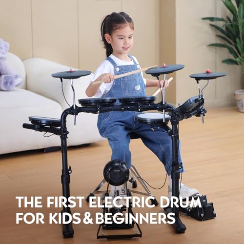 HAMPBACK MK-0 PRO Electric Drum Set With 7'' Mesh Pads - Image 2