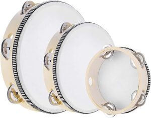 SCHONA Handheld Tambourine Set 6”8”10”