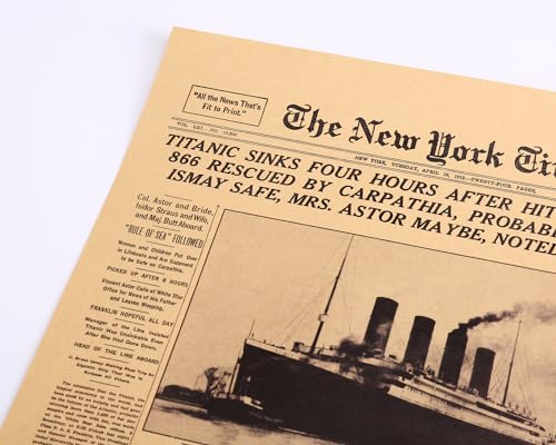 HAOHUODUO Vintage Titanic Disaster Poster By The New York Times - Image 4