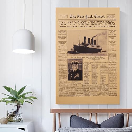 HAOHUODUO Vintage Titanic Disaster Poster By The New York Times - Image 5