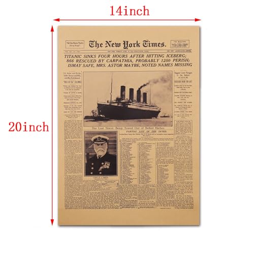 HAOHUODUO Vintage Titanic Disaster Poster By The New York Times - Image 2