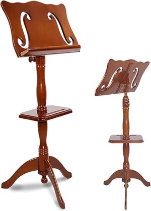 TXGJWRA Heavy Duty Adjustable Wooden Music Stand