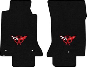 Lloyd Mats Heavy Duty Carpeted Floor Mats (Black, 2PC – Red)