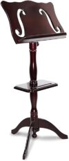 BBZY Heavy Duty Solid Wood Music Stand Adjustable 113-130cm