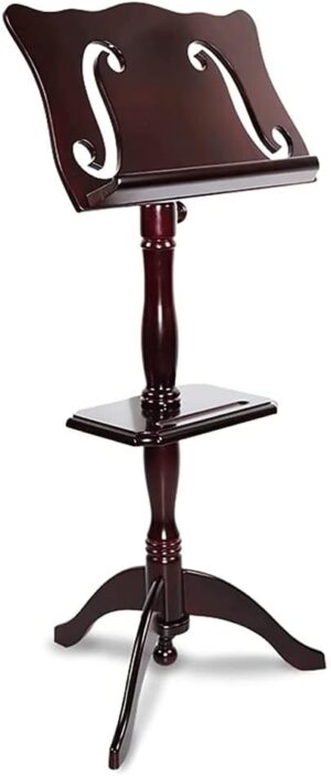 BBZY Heavy Duty Solid Wood Music Stand Adjustable 113-130cm