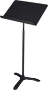 OEF Furnishings Height Adjustable Metal Music Stand, Black