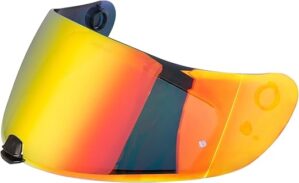 JQF Gear Helmet Visor Replacement Face Shield Chrome Red