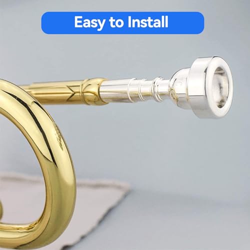 HERCHR Silver Gold Plated Trumpet Mouthpiece 3C - Image 3