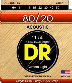 DR Strings Hi-Beam 80/20 Bronze Acoustic Strings, 11-50