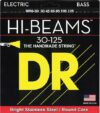 DR Strings Hi-Beams Stainless Steel 6-String Bass Strings, 30-125