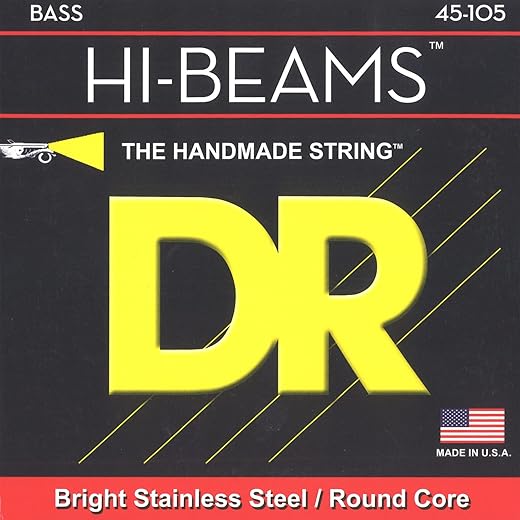 DR Strings Hi-Beams Stainless Steel Bass Strings 45-105