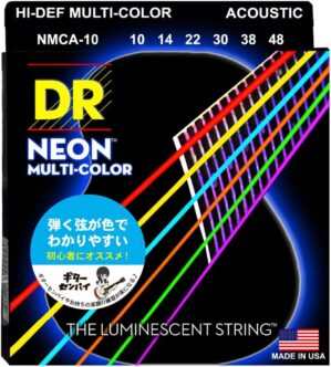 DR Strings Hi-Def Neon Acoustic Guitar Strings (NMCA-10)