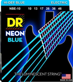 DR Strings Hi-Def Neon Blue Electric Guitar Strings NBE-10