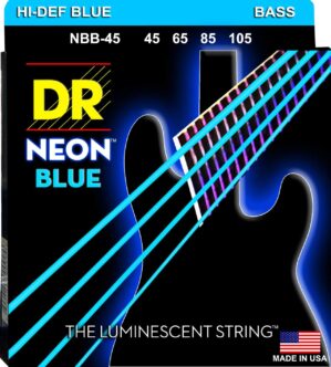 DR Strings Hi-Def Neon Blue Medium Bass Strings (NBB-45)