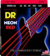 DR Strings Hi-Def Neon Red Bass Guitar Strings NRB5-45