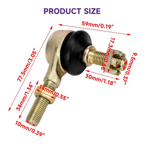 HIAORS HIAORS 10-10mm Tie Rod Ball Joint - Image 5