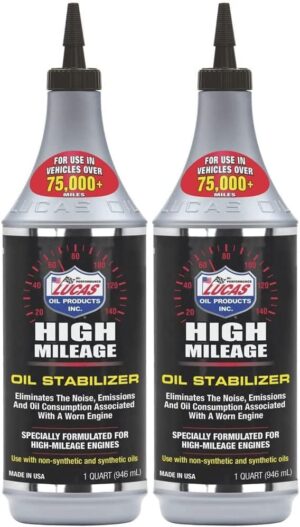LUCAS High Mileage Oil Stabilizer, Pack Of 2