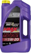 Royal Purple High Mileage SAE 5W-20 Synthetic Oil | 5 Quart | 17518