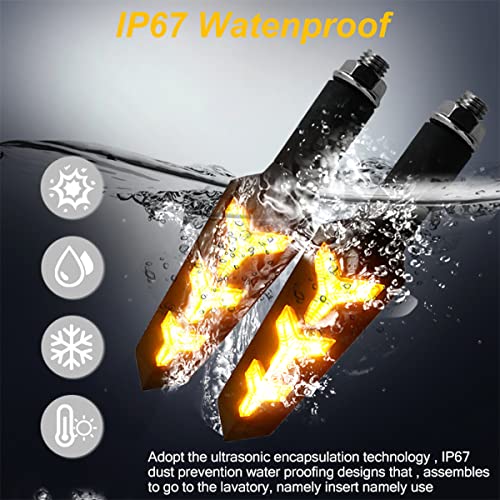 HIPOPY 4PCS Motorcycle Indicator Lights, 12V Super Bright - Image 3