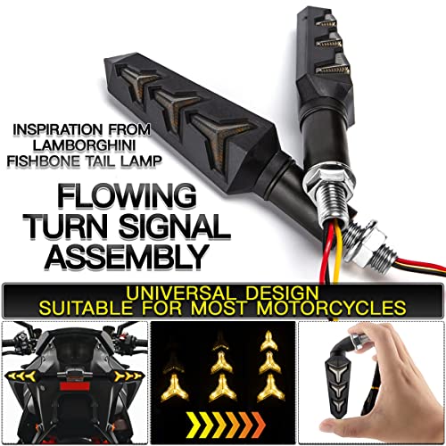 HIPOPY 4PCS Motorcycle Indicator Lights, 12V Super Bright - Image 5