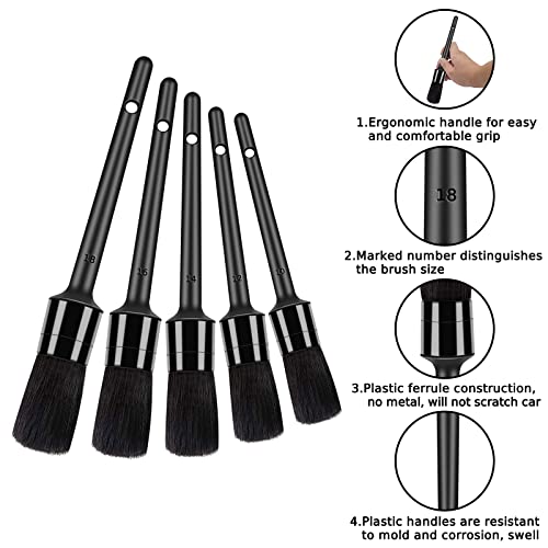 HMPLL 9pcs Auto Detailing Brush Set - Image 3
