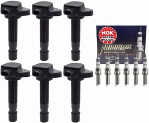 HIKARU PARTS Ignition Coil Pack UF603 & NGK Spark Plug Set