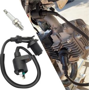 SSNNUU Ignition Coil & Spark Plug Set For 50cc-150cc