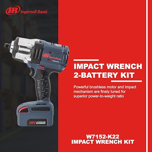 Ingersoll Rand W7152-K22 20V 1/2" Cordless Impact Wrench Kit - Image 2