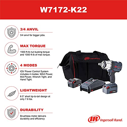 Ingersoll Rand W7172-K22 Impact Wrench Kit, 1500 ft-lbs Torque - Image 3