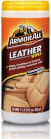 Armor All Interior Cleaner Car Leather Wipes, 20 Count