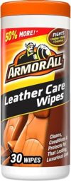 Armor All Interior Cleaner Leather Wipes, 30 Count