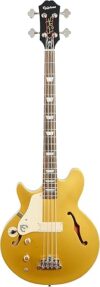 Epiphone Jack Casady Lefty Bass Guitar, Metallic Gold