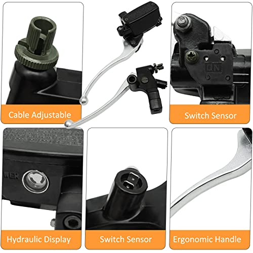 JAVIK Brake Master Cylinder Clutch Lever (Black+Chrome) - Image 4