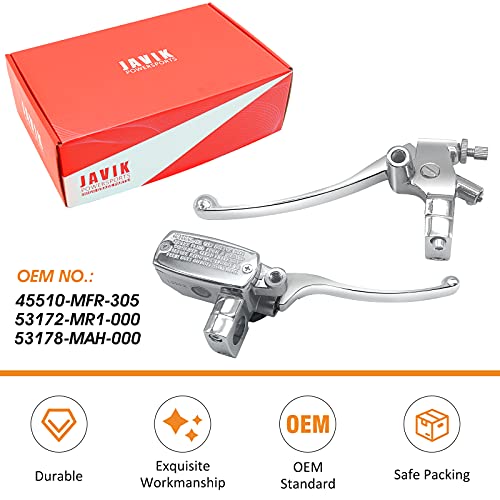 JAVIK Left & Right Brake Master Cylinder Clutch Lever (Chrome) - Image 5