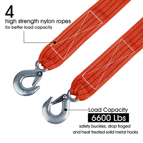 JCHL Tow Strap With Hooks 2in X20Ft - Image 2