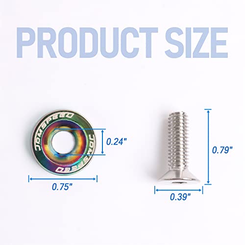 JDMSPEED Neo Chrome Aluminum Fender Washer Kit - Image 4