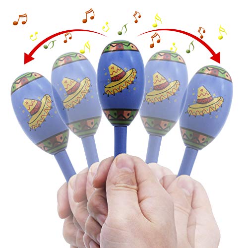 JOYIN Mini Wooden Fiesta Maracas 6 Designs - Image 4