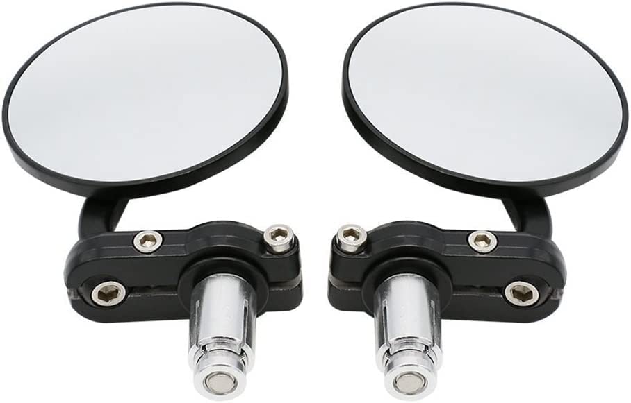 JoySee Universal Black Motorcycle Handlebar Rearview Mirrors - Image 3