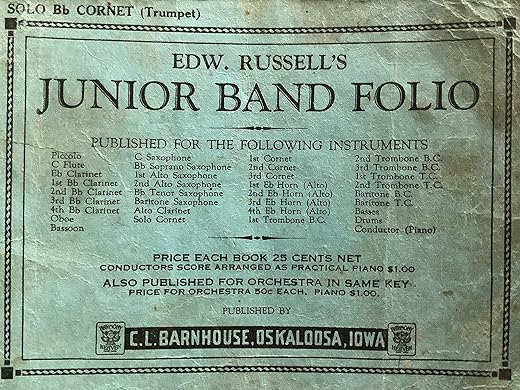 Junior Band Folio Solo Cornet
