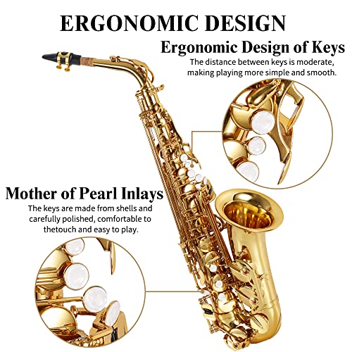 JUUXAAN Beginner Alto Saxophone With Accessories - Image 2