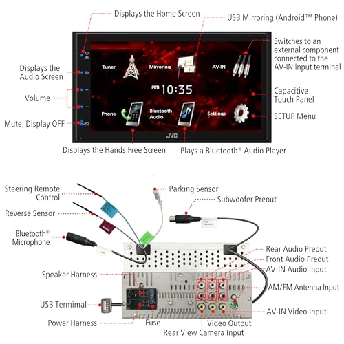 JVC Bluetooth Car Stereo Receiver With USB - Image 2