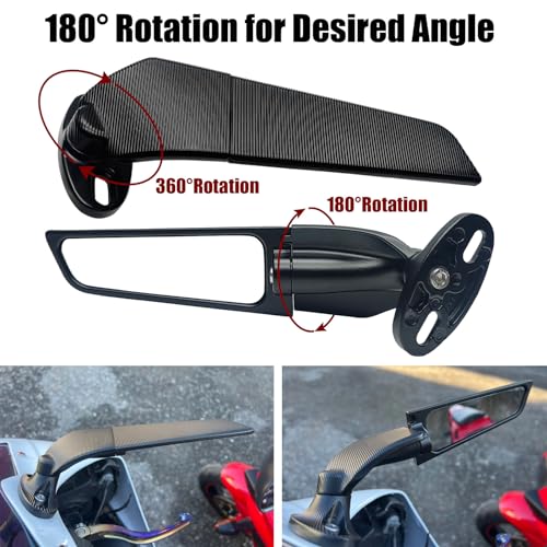 KAIQIVEM Stealth Wind Wing Side Mirrors Compatible - Image 3