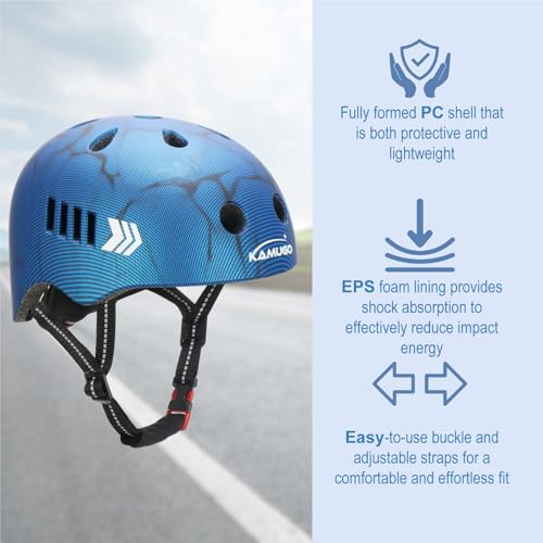 KAMUGO Kids Bike Helmet Set With Protective Gear - Image 3
