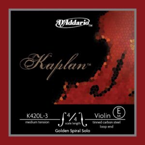 D’Addario Kaplan Golden Spiral Violin E String K420L-3