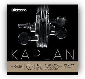 D’Addario Kaplan Non-Whistling Violin E String KS311W