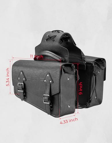 KEMIMOTO Motorcycle Saddlebags Leather Side Bags - Image 5